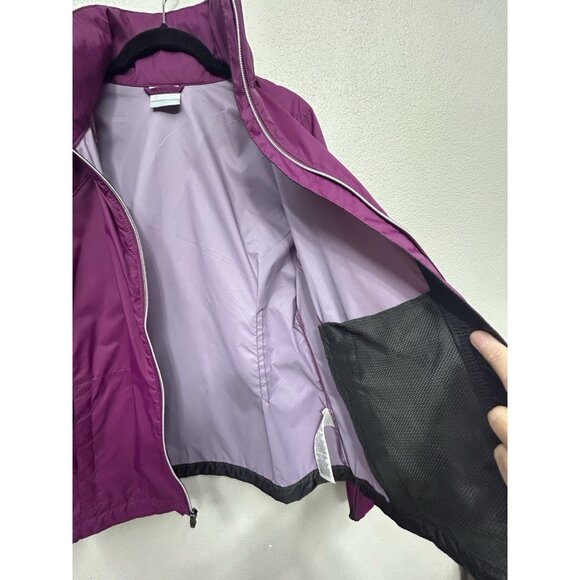 Columbia Switchback III Rain Jacket Womens Small Hooded Packable Full Zip Lined - Picture 9 of 13
